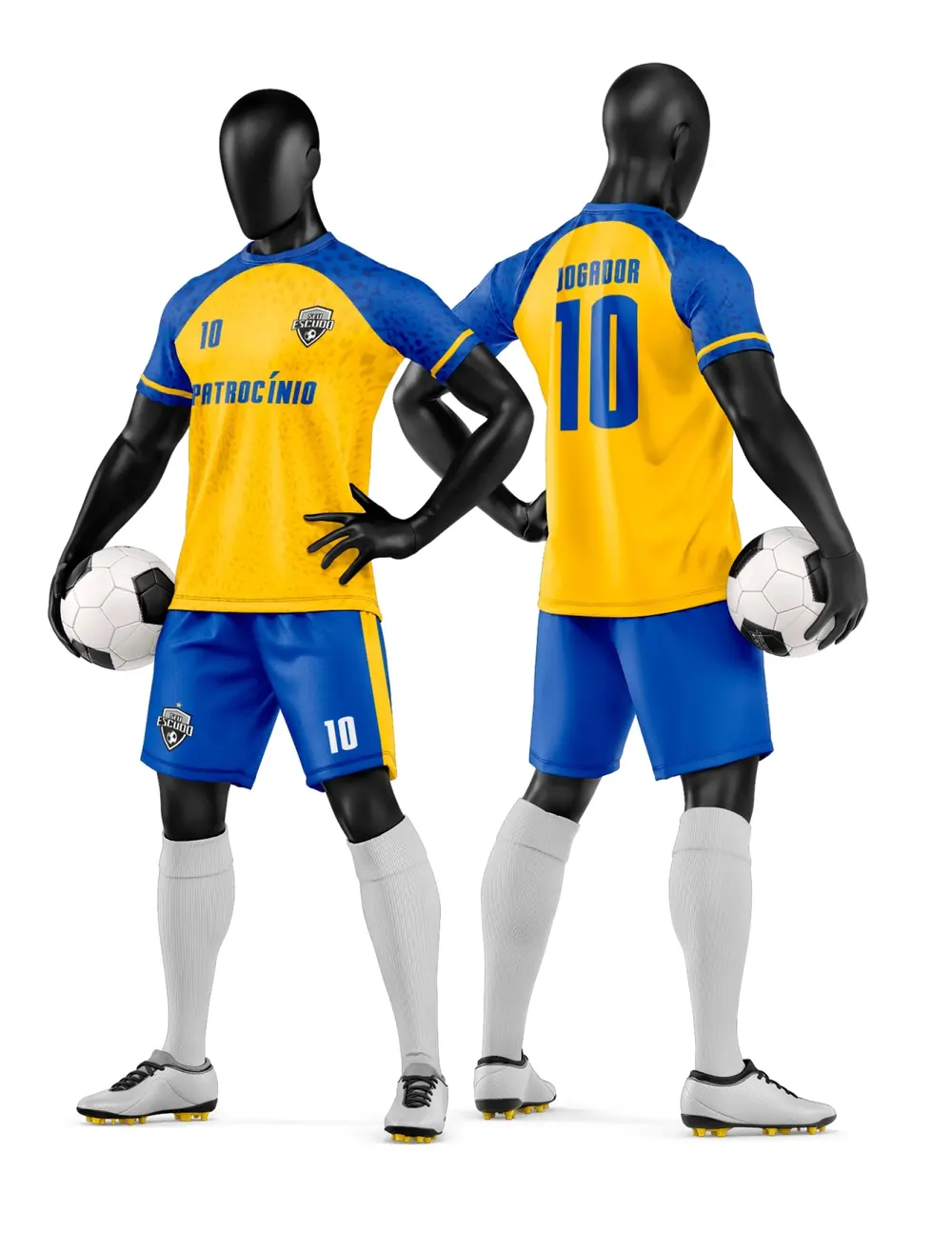 Arte Camisa e Short de Time de Futebol Amador Modelo 55
