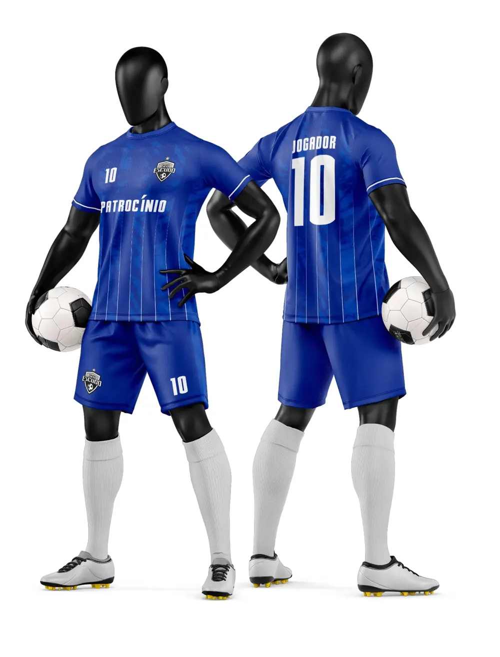 Arte Camisa e Short de Time de Futebol Amador Modelo 19