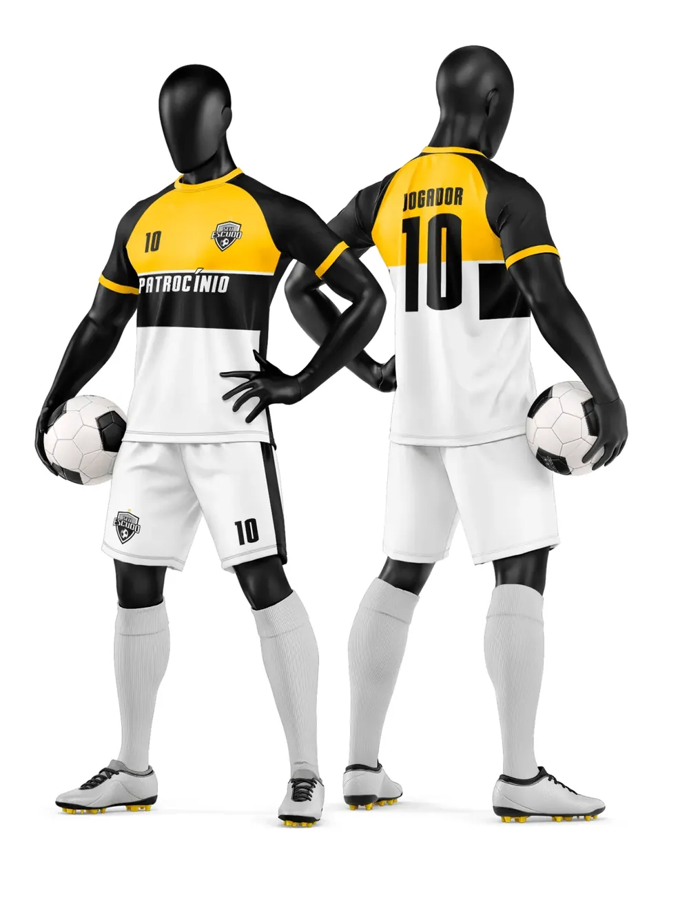 Arte Camisa e Short de Time de Futebol Amador Modelo 115