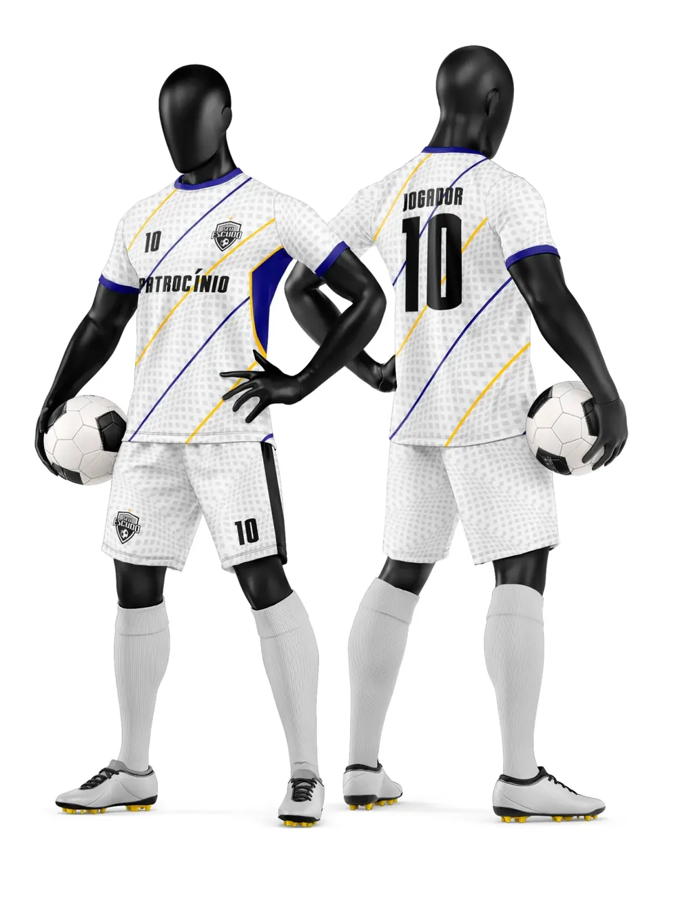 Arte Camisa e Short de Time de Futebol Amador Modelo 47
