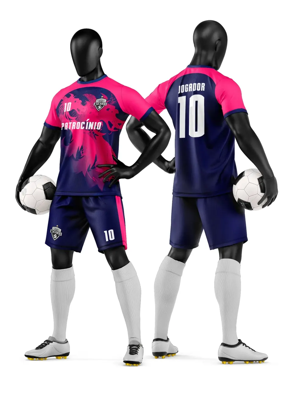 Arte Camisa e Short de Time de Futebol Amador Modelo 13