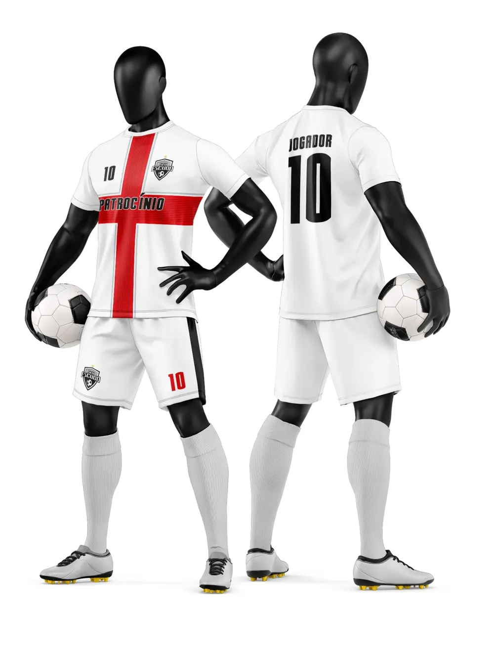 Arte Camisa e Short de Time de Futebol Amador Modelo 96