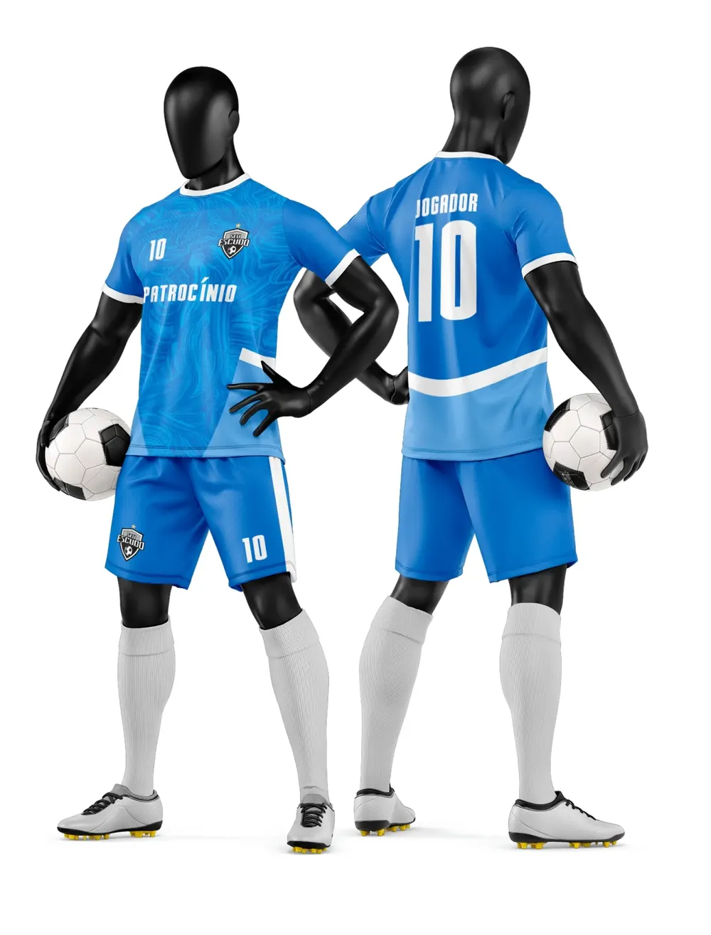Arte Camisa e Short de Time de Futebol Amador Modelo 14