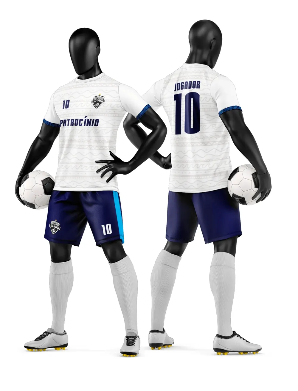 Arte Camisa e Short de Time de Futebol Amador Modelo 38