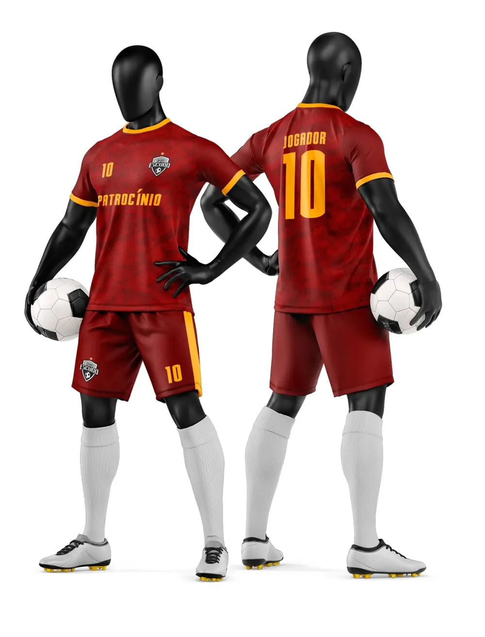 Arte Camisa e Short de Time de Futebol Amador Modelo 24