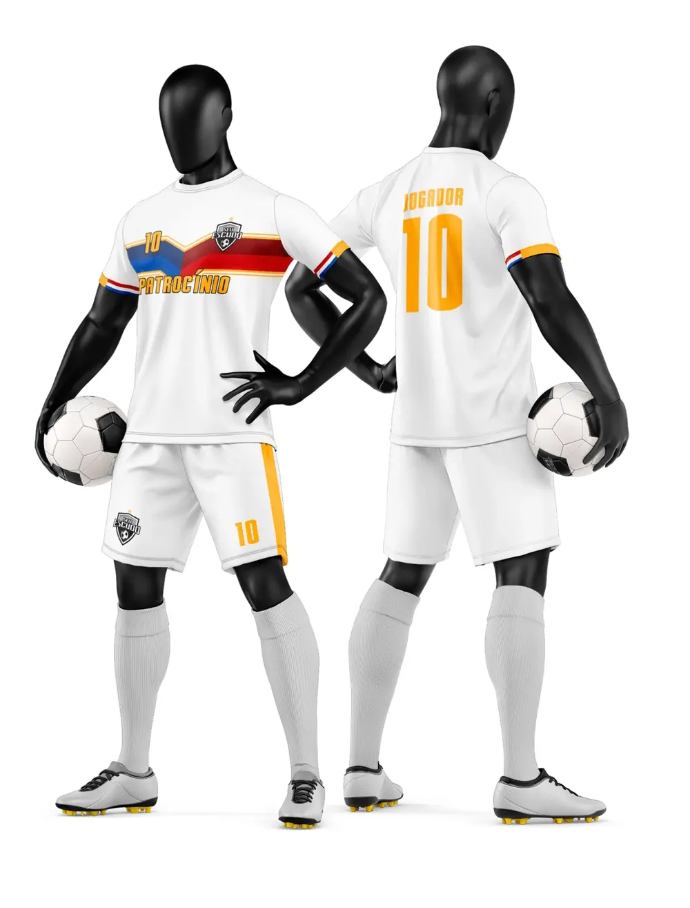 Arte Camisa e Short de Time de Futebol Amador Modelo 42