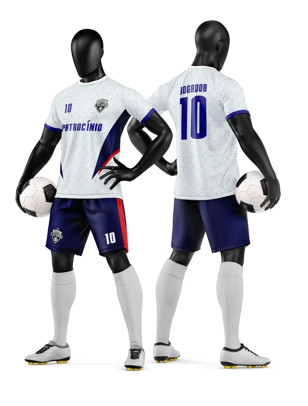 Arte Camisa e Short de Time de Futebol Amador Modelo 135