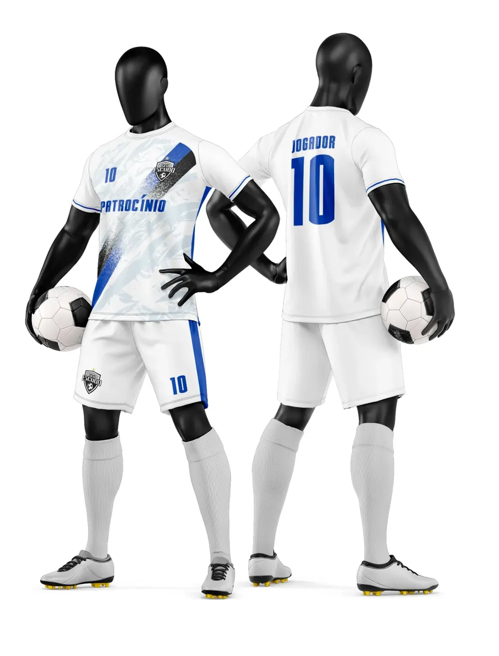 Arte Camisa e Short de Time de Futebol Amador Modelo 18