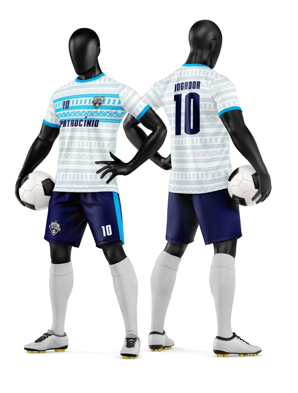 Arte Camisa e Short de Time de Futebol Amador Modelo 66