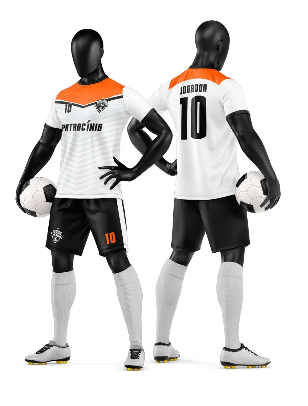 Arte Camisa e Short de Time de Futebol Amador Modelo 73