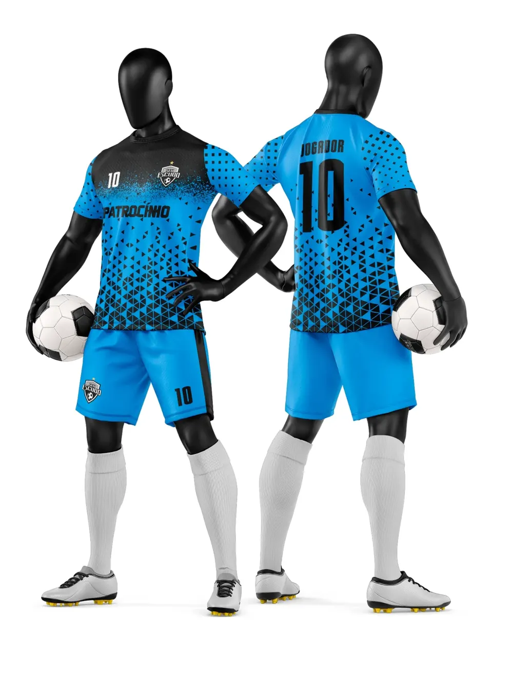 Arte Camisa e Short de Time de Futebol Amador Modelo 106