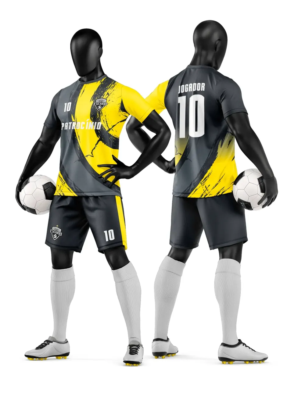 Arte Camisa e Short de Time de Futebol Amador Modelo 69
