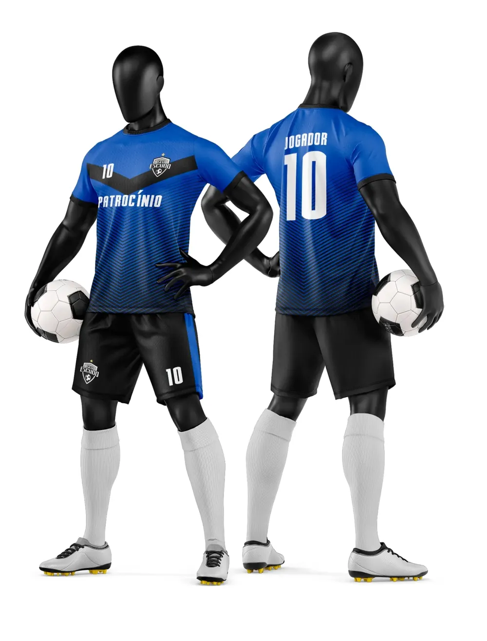 Arte Camisa e Short de Time de Futebol Amador Modelo 128