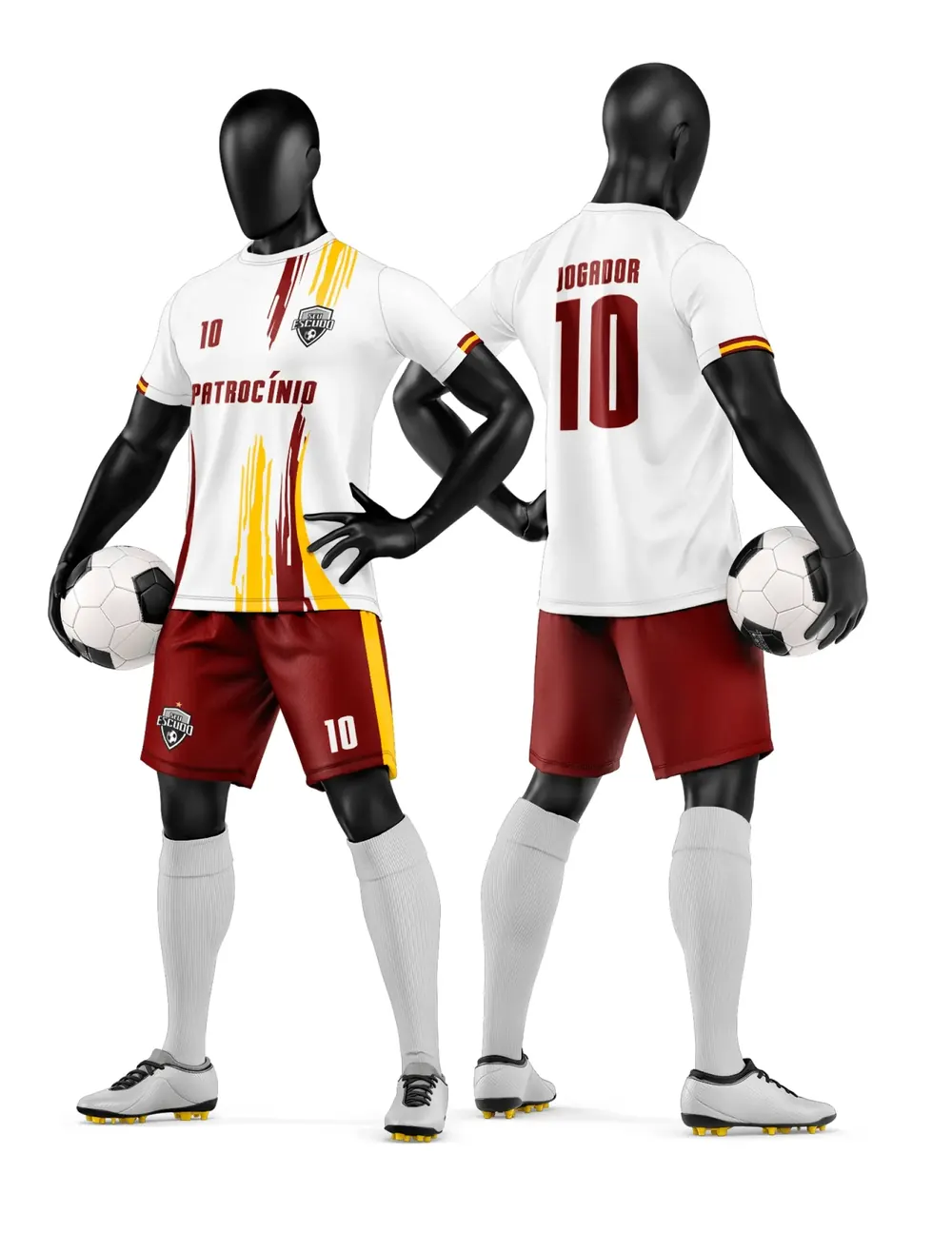 Arte Camisa e Short de Time de Futebol Amador Modelo 23
