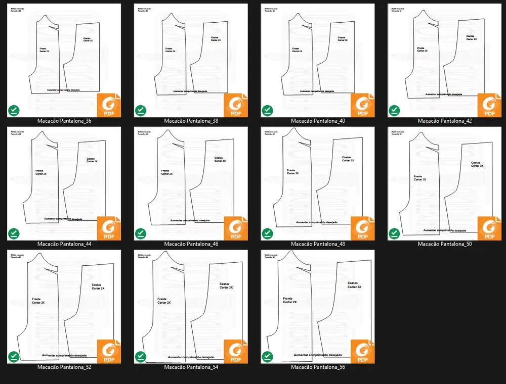 Molde de Costura Para Imprimir Camiseta - 103 - Macacão Pantalona