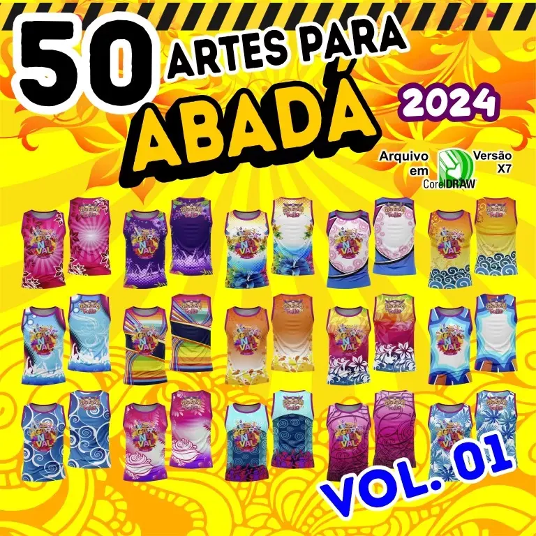 Camisa Templates Abadá Carnavalesco - Pacote Abadá 2024