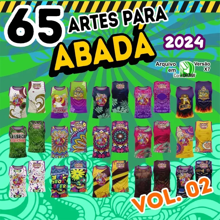 Camisa Templates Abadá Carnavalesco - Pacote Abadá 2024 - Volume 02