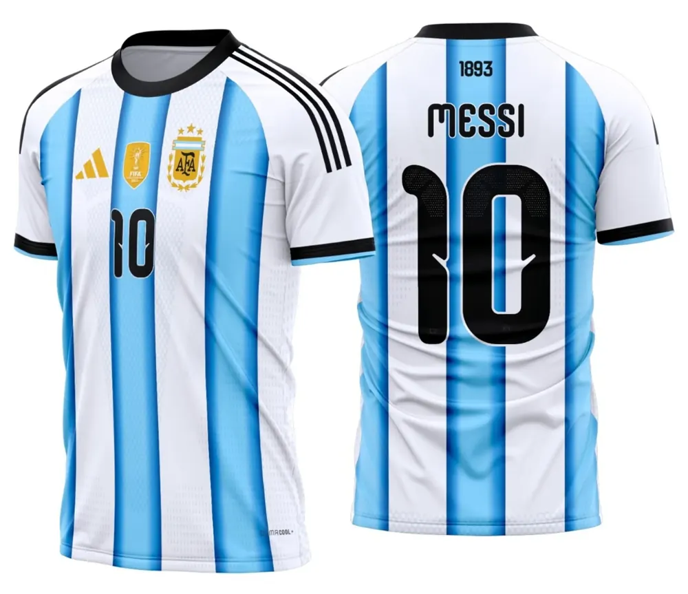 Camisa Argentina Titular Copa do Mundo 2026