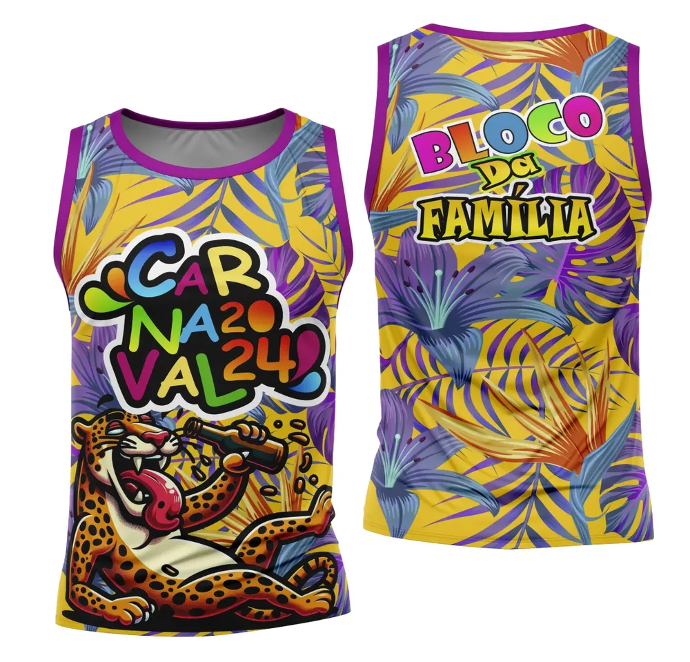 Arte Camisa Bloco Abadá Sublimação Carnaval 2026 - Modelo 68