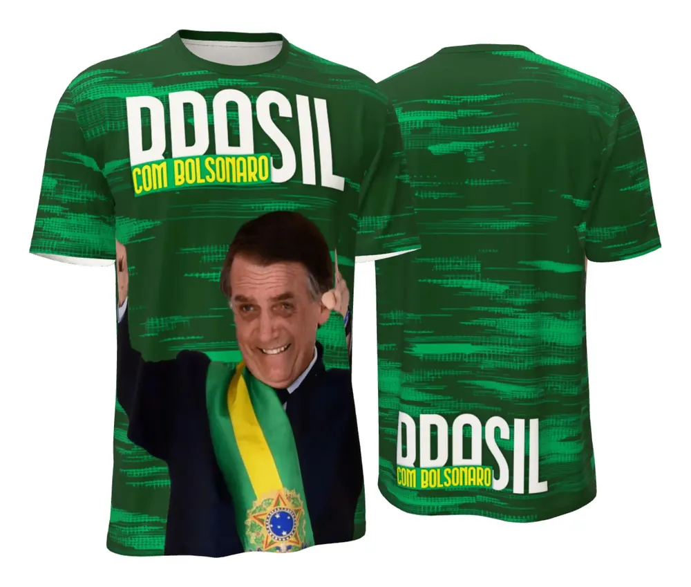 Camisa Bolsonaro Verde Texturizada
