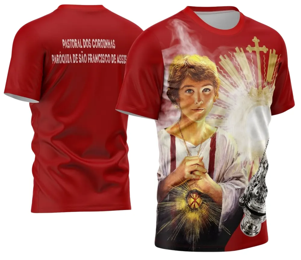 Camisa de Fé São Tarcísio para Coroinhas