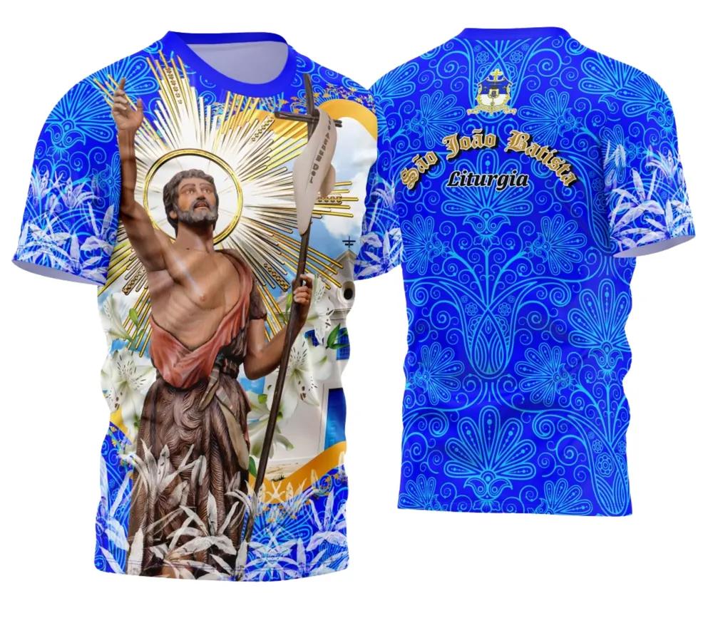 Arte Camisa Estampa São João Batista 2025 Exclusiva