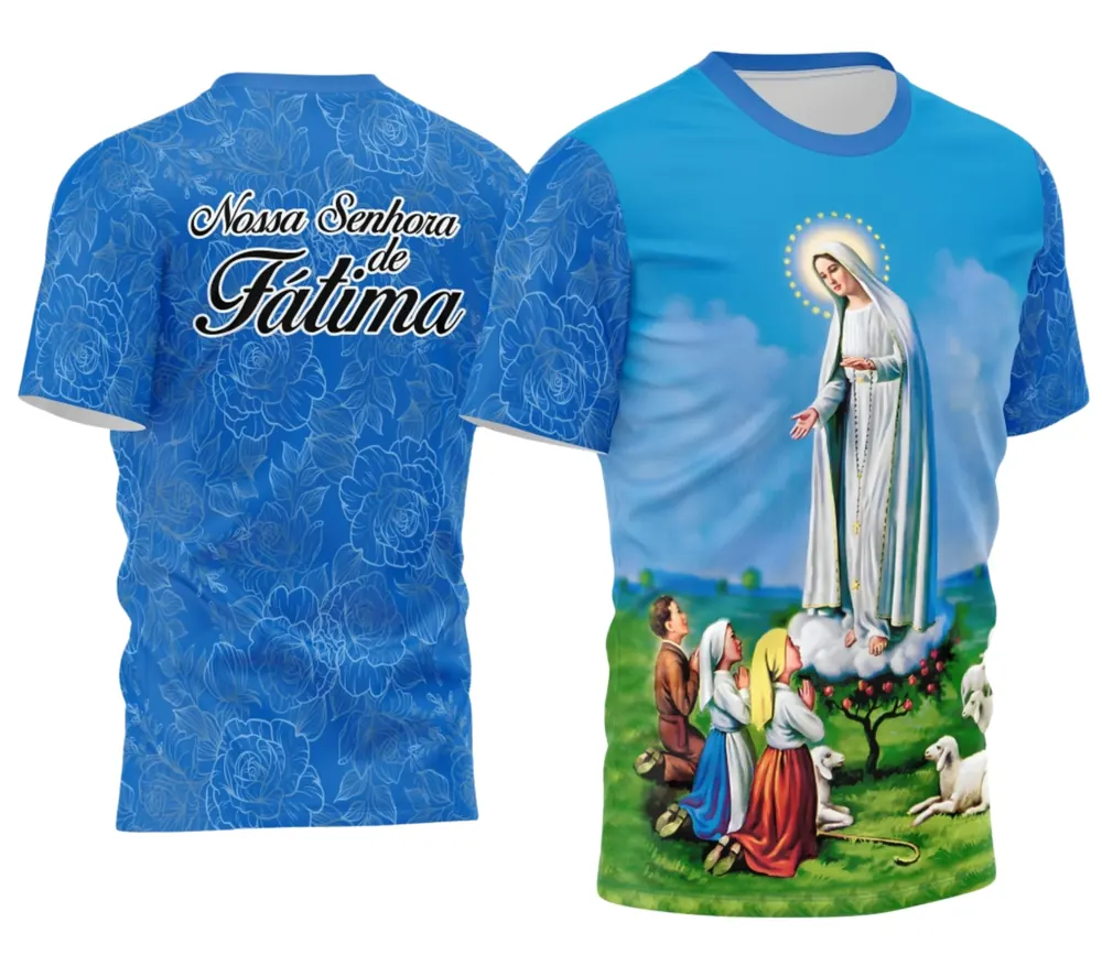 Camisa Nossa Senhora de Fátima - Fé e Devoção