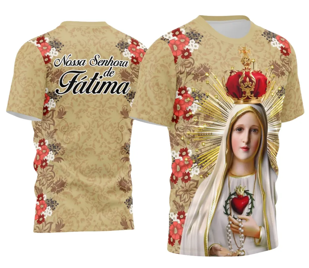 Camisa Devocional Nossa Senhora de Fátima Modelo 04