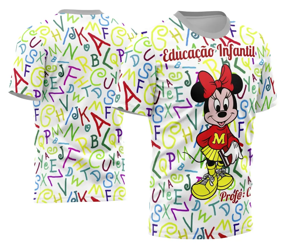 Arte Camisa Professora Personalizada Modelo 31