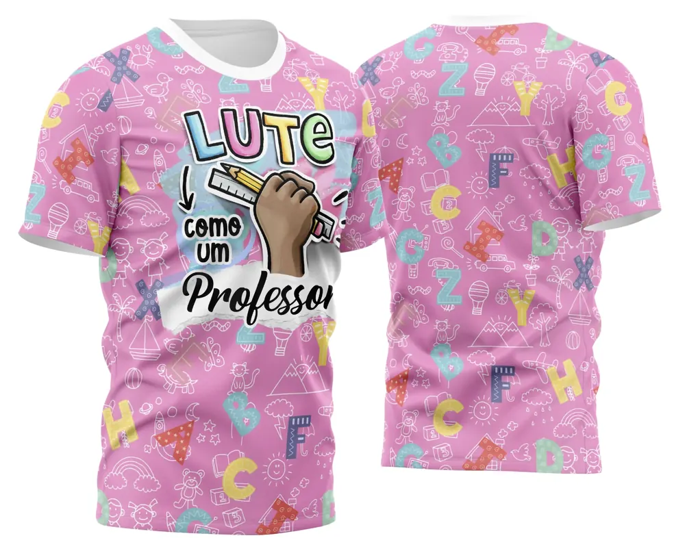 Arte Camisa Professora Personalizada Modelo 120