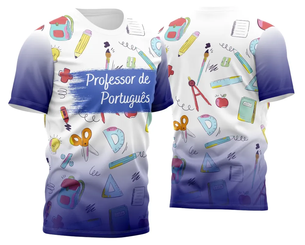 Arte Camisa Professora Personalizada Modelo 138