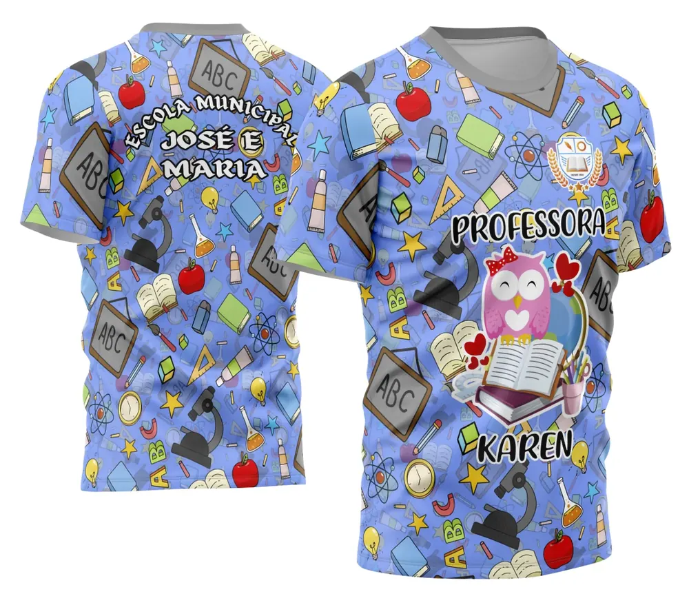 Arte Camisa Professora Personalizada Modelo 69
