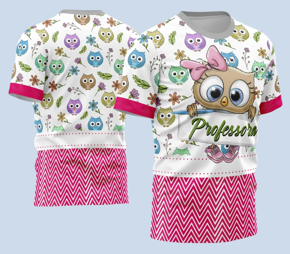 Arte Camisa Professora Personalizada Modelo 53