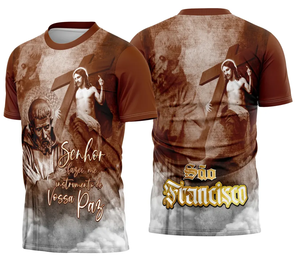 Arte Camisa São Francisco 2026 Espírito e Fé