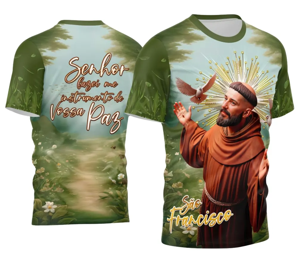 Arte Camisa Devocional São Francisco 2026