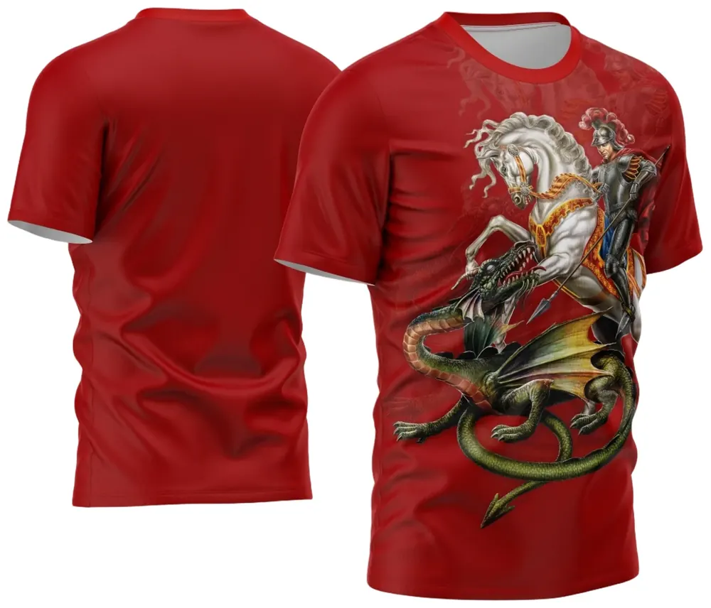 Arte Camisa São Jorge Vermelha
