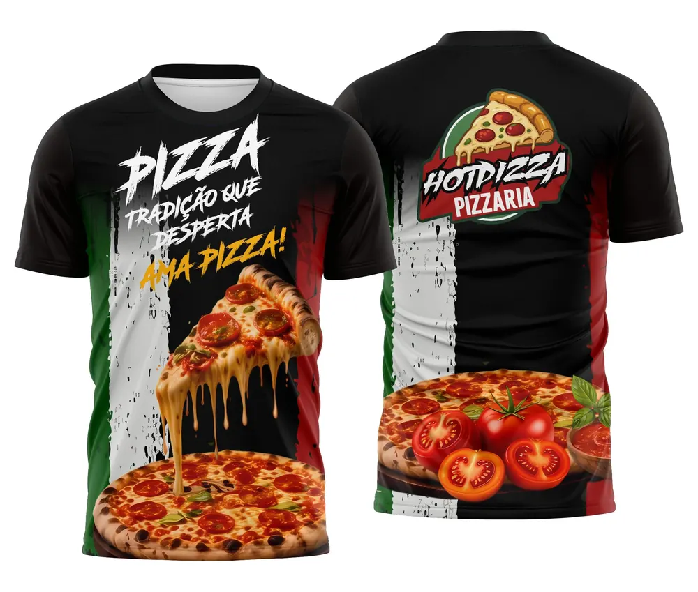 Camiseta Pizzaria Bandeira da Itália Tradição que Desperta