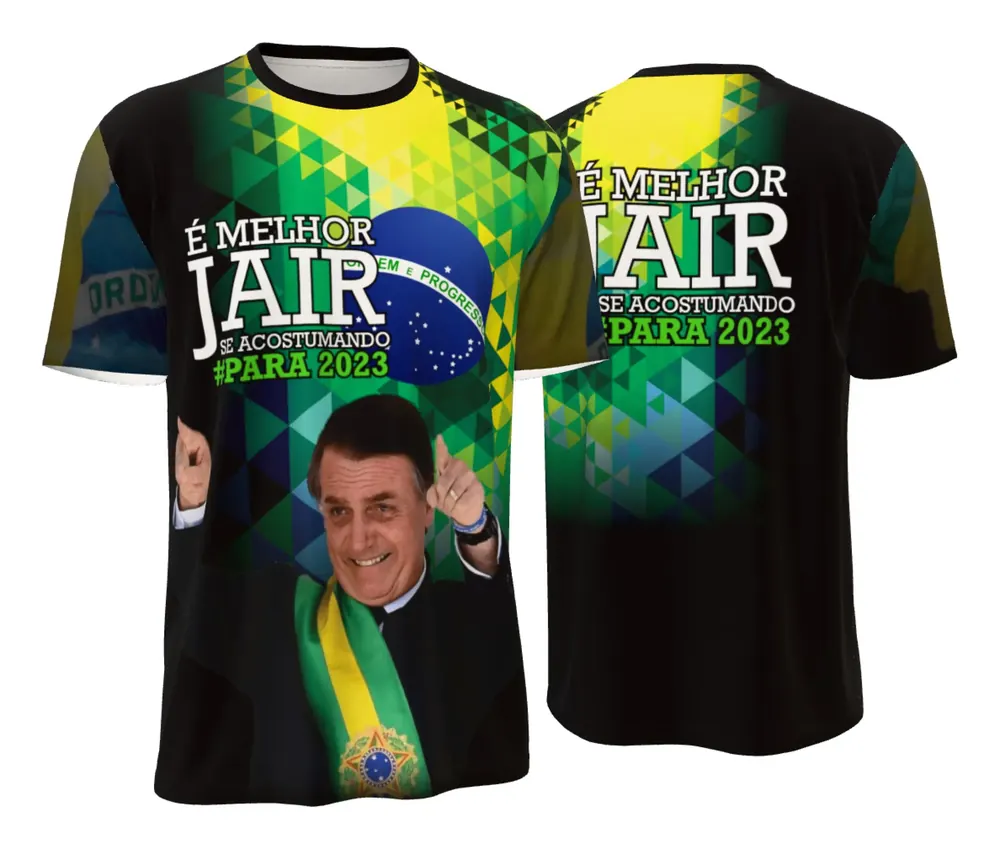 Camisa Bolsonaro Triângulos Coloridos