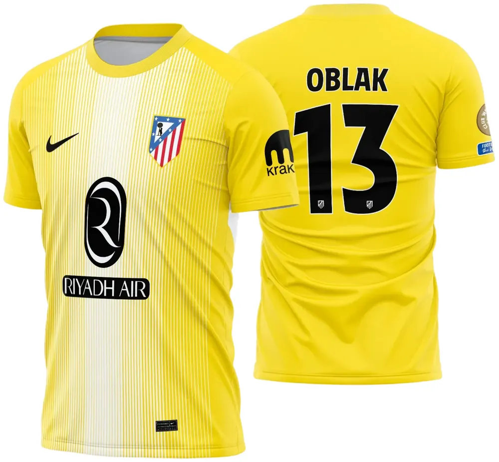 Arte Estampa Camisa Atletico de Madrid Goleiro 2025 - 2026