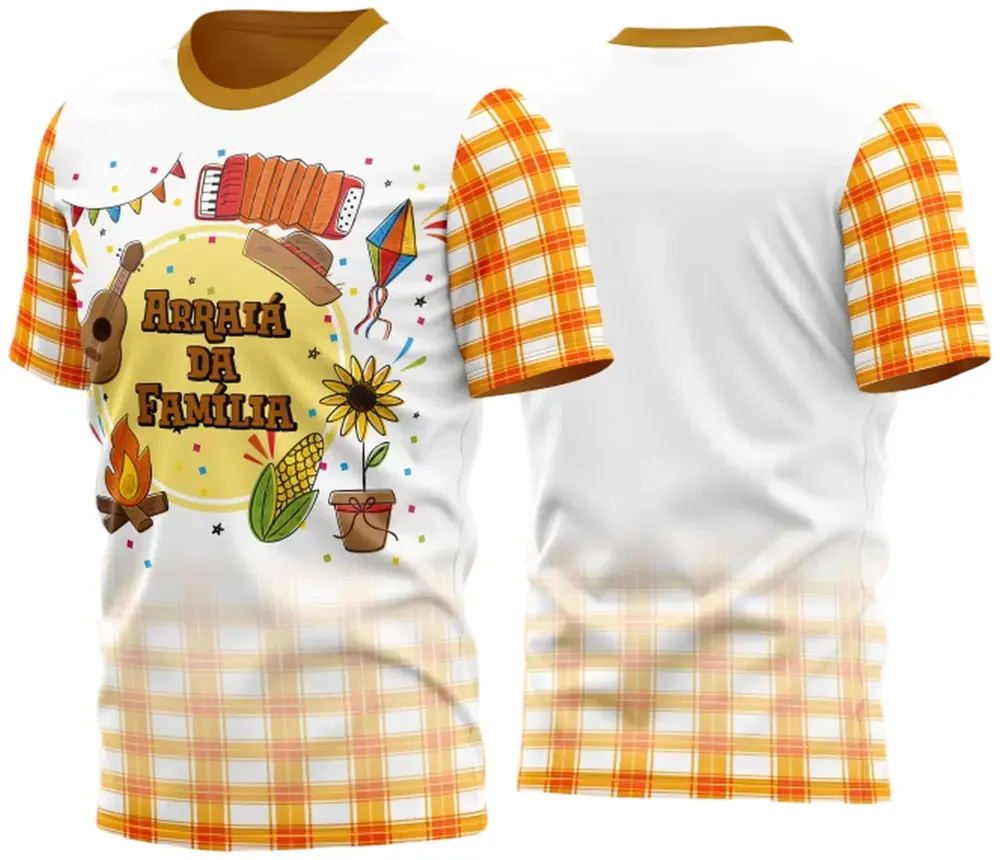 Arte Estampa Camisa Festa Junina Arraiá 2025 Modelo 33