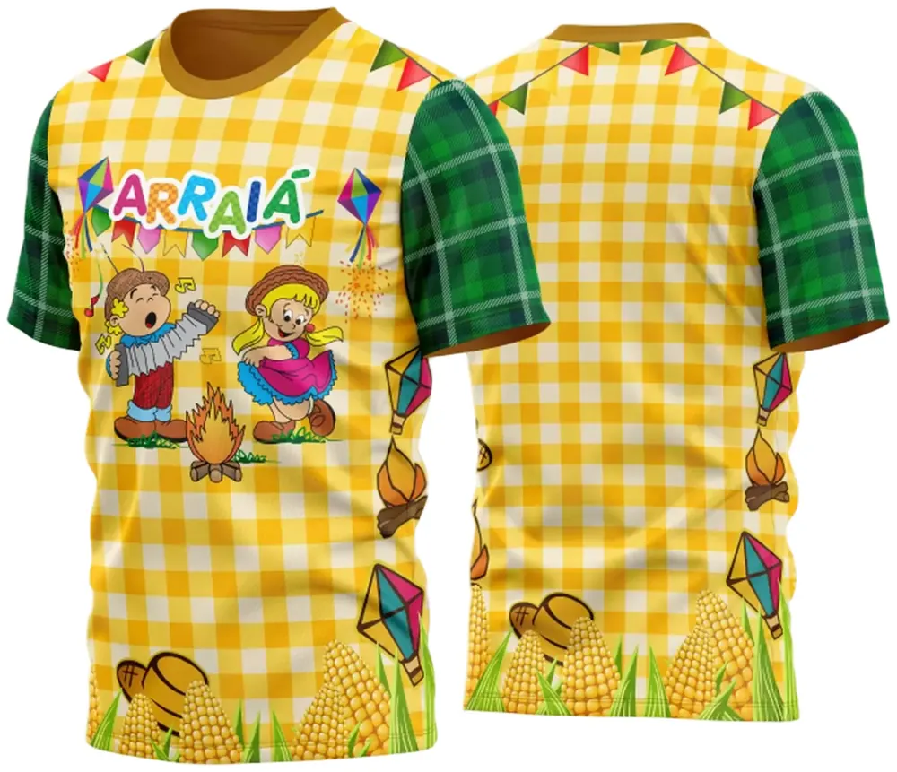 Arte Estampa Camisa Festa Junina Arraiá 2025 Modelo 25
