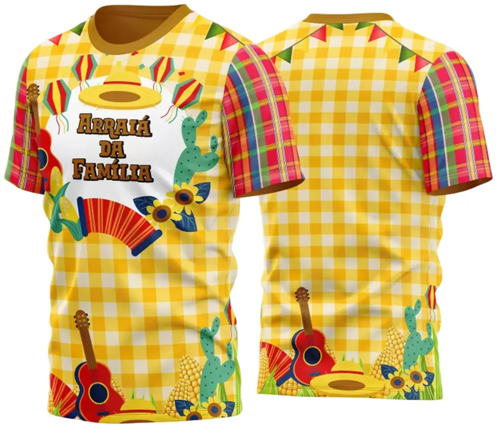 Arte Estampa Camisa Festa Junina Arraiá 2025 Modelo 21