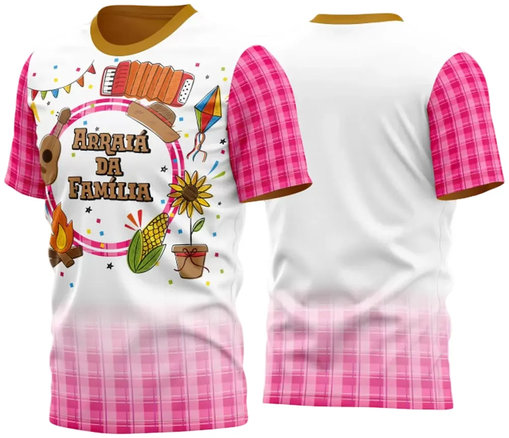 Arte Estampa Camisa Festa Junina Arraiá 2025 Modelo 18