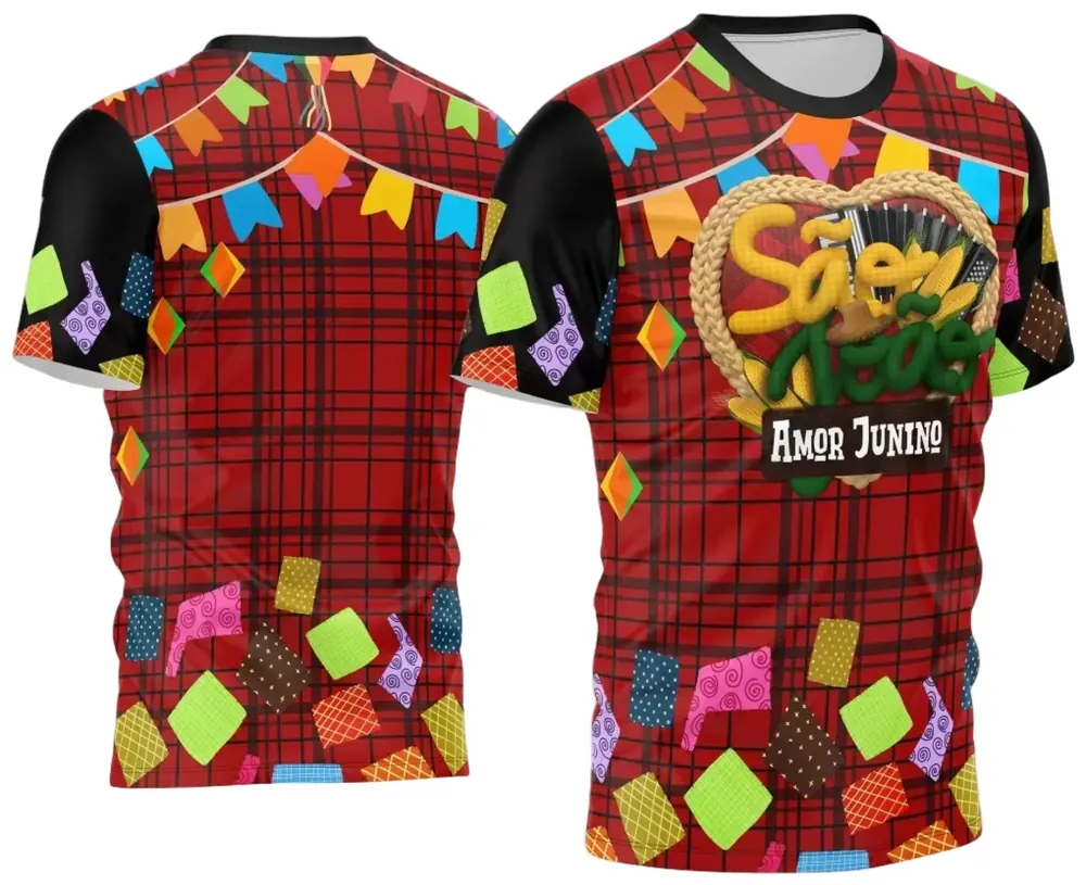 Camisa Festa Junina Arraiá 2025 Modelo 08