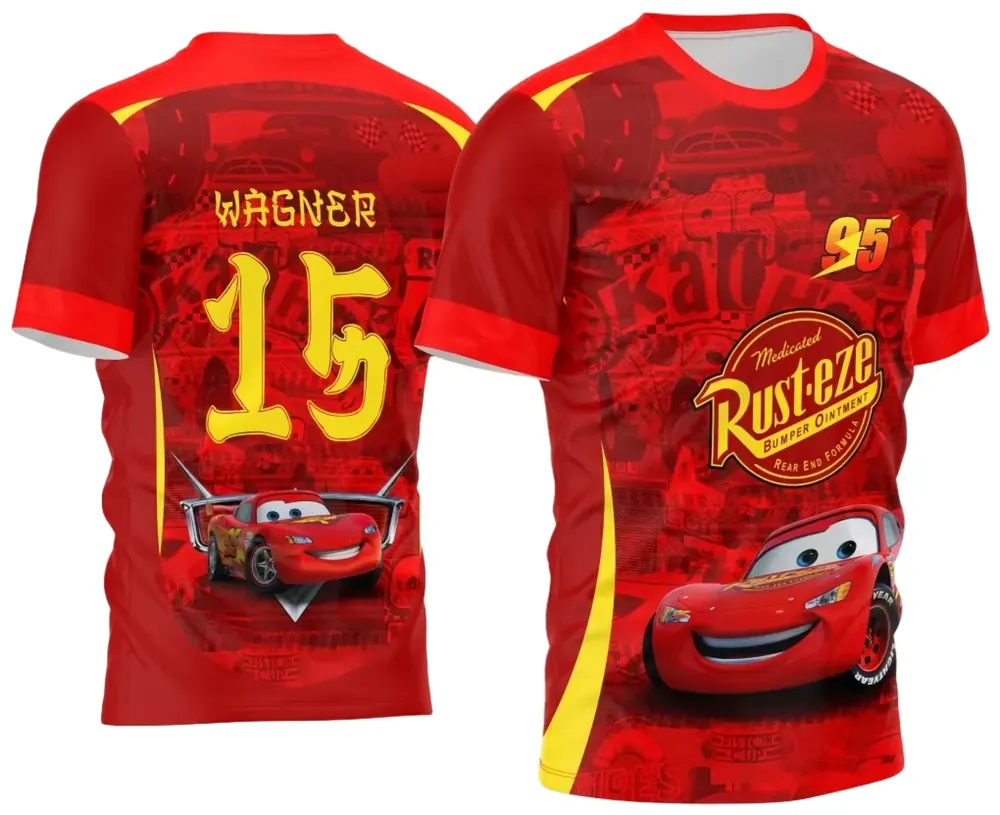 Arte Estampa Camisa Interclasse Relâmpago Mcqueen