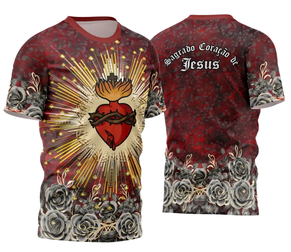 Camisa Sagrado Coração - Fé e Devoção