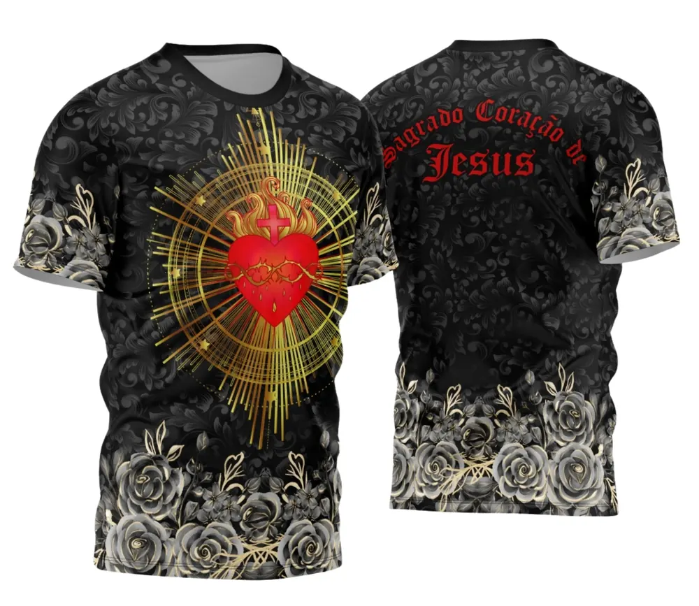 Arte Ilustrativa Camisa Sagrado Coração de Jesus