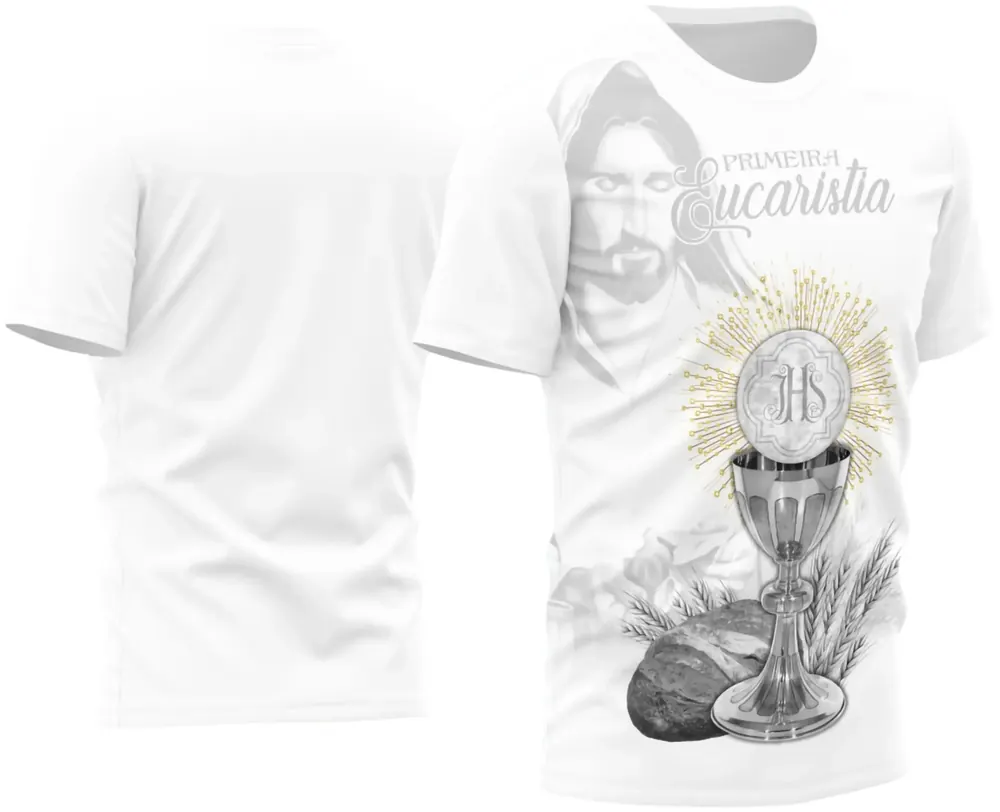 Arte Estampa para Camisa Celebrativa - Primeira Eucaristia 2025