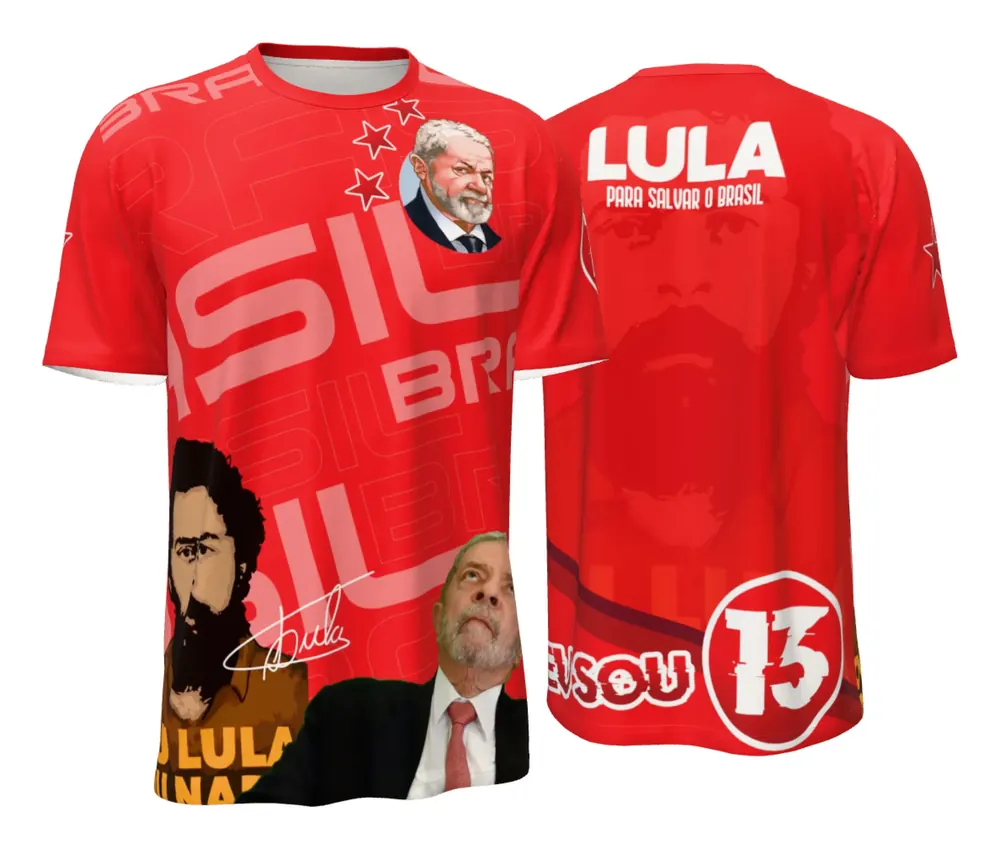 Camiseta Lula Vermelho Claro
