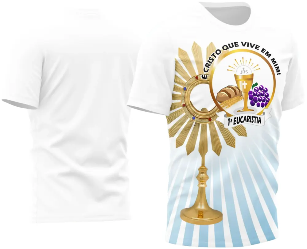 Camisa Personalizada Celebrativa Primeira Eucaristia